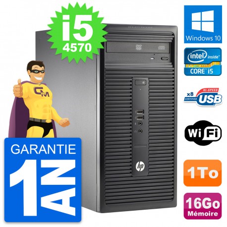 PC Tour HP 280 G1 MT Intel Core i5-4570 RAM 16Go Disque Dur 1To Windows 10 Wifi