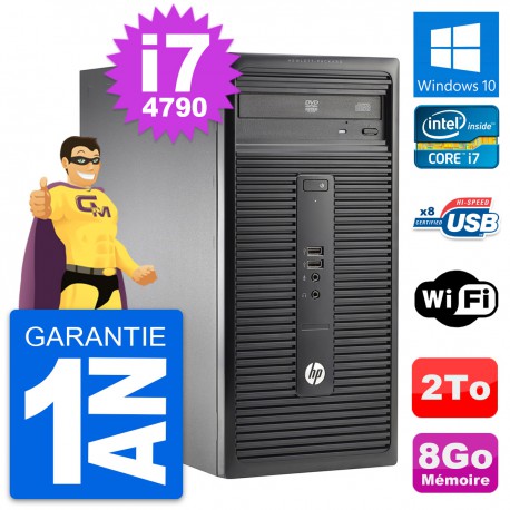 PC Tour HP 280 G1 MT Intel Core i7-4790 RAM 8Go Disque Dur 2To Windows 10 Wifi