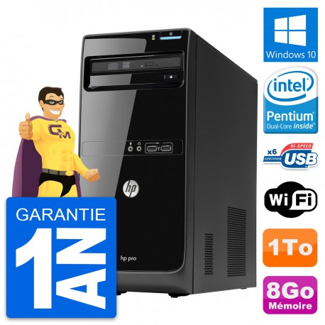 PC Tour HP Pro 3500 MT Intel Pentium G2020 RAM 8Go Disque 1To Windows 10 Wifi