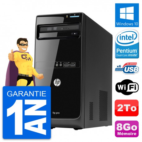 PC Tour HP Pro 3500 MT Intel Pentium G2020 RAM 8Go Disque 2To Windows 10 Wifi