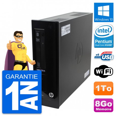 PC HP Pro 3300 SFF Intel Pentium G630 RAM 8Go Disque Dur 1To Windows 10 Wifi