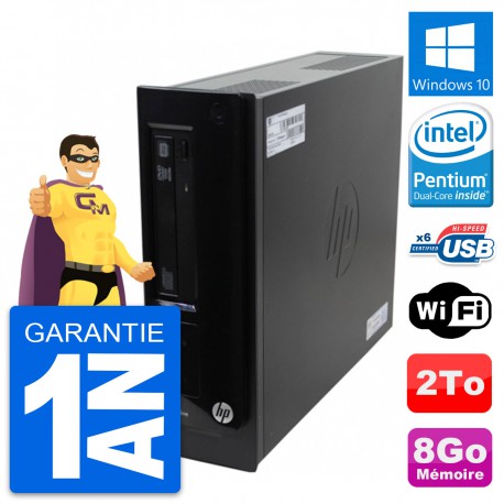 PC HP Pro 3300 SFF Intel Pentium G630 RAM 8Go Disque Dur 2To Windows 10 Wifi