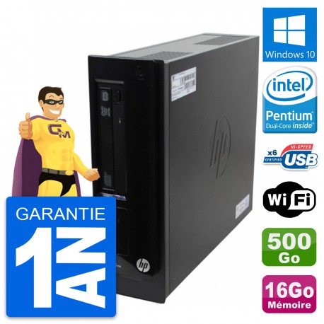 PC HP Pro 3300 SFF Intel Pentium G630 RAM 16Go Disque Dur 500Go Windows 10 Wifi