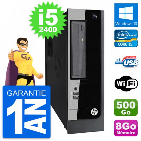 PC HP Pro 3300 SFF Intel Core i5-2400 RAM 8Go Disque Dur 500Go Windows 10 Wifi