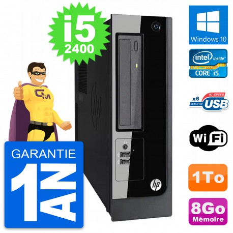 PC HP Pro 3300 SFF Intel Core i5-2400 RAM 8Go Disque Dur 1To Windows 10 Wifi