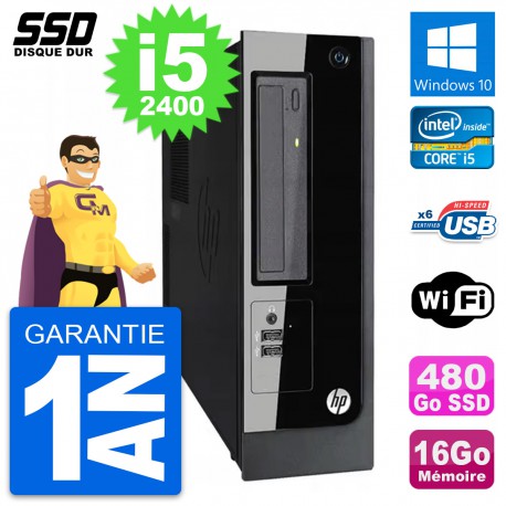 PC HP Pro 3300 SFF Intel Core i5-2400 RAM 16Go SSD 480Go Windows 10 Wifi
