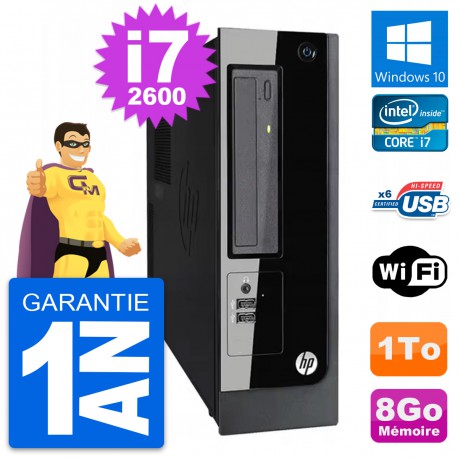 PC HP Pro 3300 SFF Intel Core i7-2600 RAM 8Go Disque Dur 1To Windows 10 Wifi