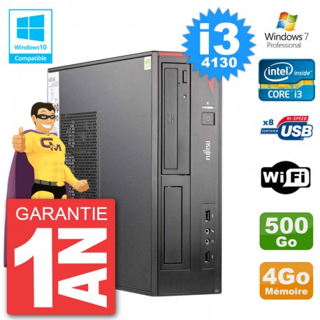 PC Fujitsu Esprimo E520 DT i3-4130 RAM 4Go Disque Dur 500Go Graveur DVD Wifi W7