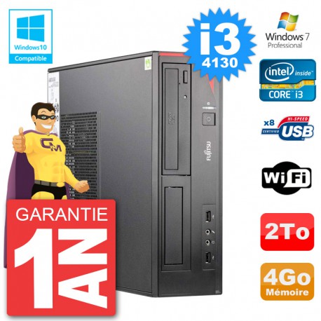 PC Fujitsu Esprimo E520 DT i3-4130 RAM 4Go Disque Dur 2To Graveur DVD Wifi W7