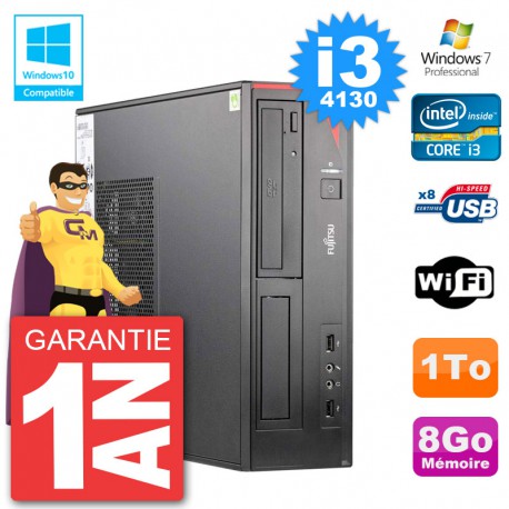 PC Fujitsu Esprimo E520 DT i3-4130 RAM 8Go Disque Dur 1To Graveur DVD Wifi W7