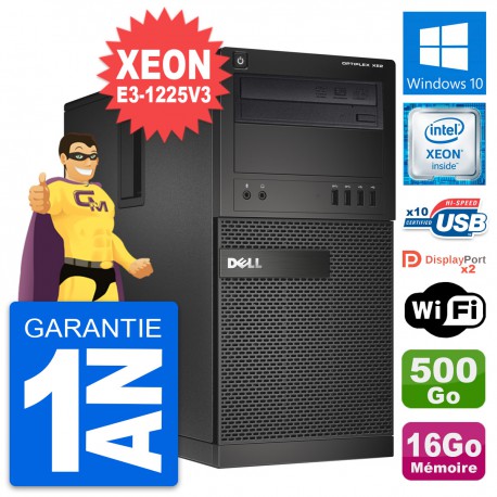 PC Tour Dell OptiPlex XE2 Xeon E3-1225 V3 RAM 16Go Disque 500Go Windows 10 Wifi