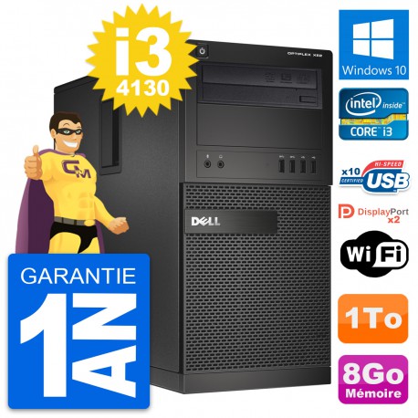 PC Tour Dell OptiPlex XE2 Intel i3-4130 RAM 8Go Disque Dur 1To Windows 10 Wifi