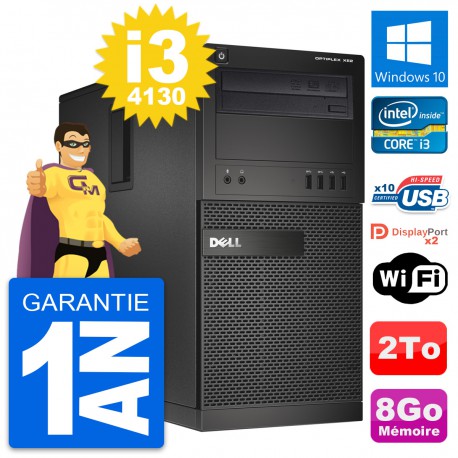 PC Tour Dell OptiPlex XE2 Intel i3-4130 RAM 8Go Disque Dur 2To Windows 10 Wifi