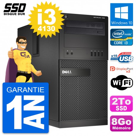 PC Tour Dell OptiPlex XE2 MT Intel Core i3-4130 RAM 8Go SSD 2To Windows 10 Wifi