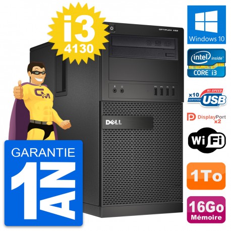 PC Tour Dell OptiPlex XE2 MT Intel i3-4130 RAM 16Go Disque 1To Windows 10 Wifi