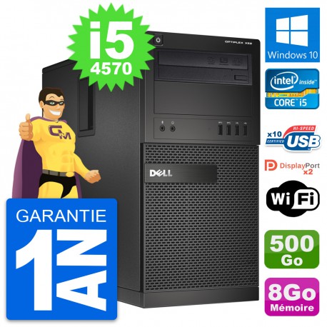 PC Tour Dell OptiPlex XE2 MT Intel i5-4570 RAM 8Go Disque 500Go Windows 10 Wifi