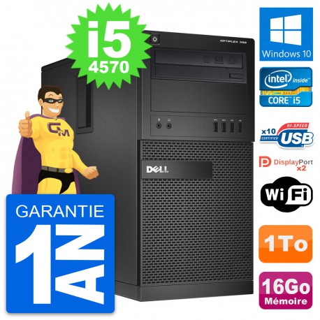 PC Tour Dell OptiPlex XE2 MT Intel i5-4570 RAM 16Go Disque 1To Windows 10 Wifi
