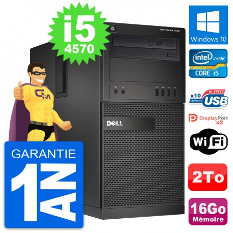 PC Tour Dell OptiPlex XE2 MT Intel i5-4570 RAM 16Go Disque 2To Windows 10 Wifi