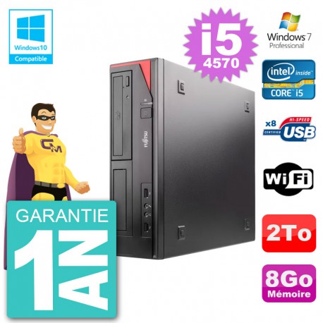 PC Fujitsu Esprimo E520 DT i5-4570 RAM 8Go Disque Dur 2To Graveur DVD Wifi W7