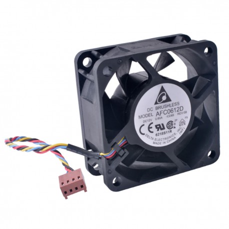 Ventilateur PC DELTA AFC0612D 60x60x20mm DC 12V 4-Pin Fil 11cm