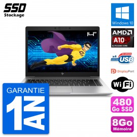 PC Portable 14'' HP EliteBook 745 G2 AMD PRO A10 Pro-7350B RAM 8Go SSD 480 W10