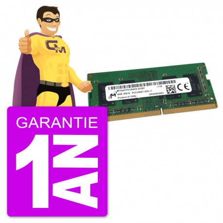 4Go RAM DDR4 PC4-19200S Micron MTA4ATF51264HZ-2G3B1 SODIMM PC Portable