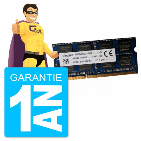 8Go RAM DDR3 PC3L-12800S Kingston KN2M64-ETB 9995428-177.A00G SODIMM PC Portable
