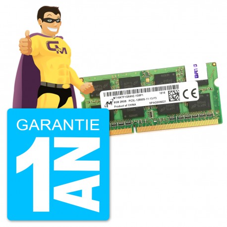 8Go RAM DDR3 PC3L-12800S Micron MT16KTF1G64HZ-1G6P1 SODIMM PC Portable