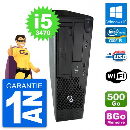 PC Fujitsu Esprimo E510 DT Intel i5-3470 RAM 8Go Disque 500Go Windows 10 Wifi