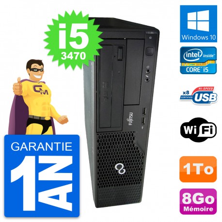 PC Fujitsu Esprimo E510 DT Intel i5-3470 RAM 8Go Disque Dur 1To Windows 10 Wifi