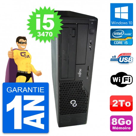 PC Fujitsu Esprimo E510 DT Intel i5-3470 RAM 8Go Disque Dur 2To Windows 10 Wifi