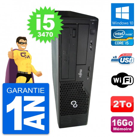 PC Fujitsu Esprimo E510 DT Intel i5-3470 RAM 16Go Disque 2To Windows 10 Wifi