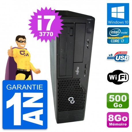 PC Fujitsu Esprimo E510 DT Intel i7-3770 RAM 8Go Disque 500Go Windows 10 Wifi