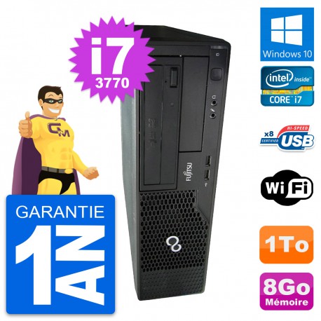 PC Fujitsu Esprimo E510 DT Intel i7-3770 RAM 8Go Disque Dur 1To Windows 10 Wifi