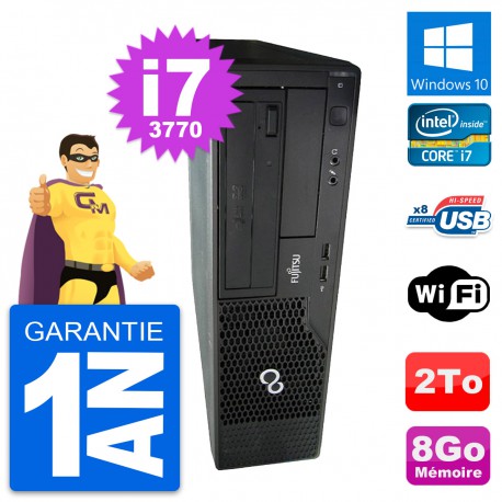 PC Fujitsu Esprimo E510 DT Intel i7-3770 RAM 8Go Disque Dur 2To Windows 10 Wifi