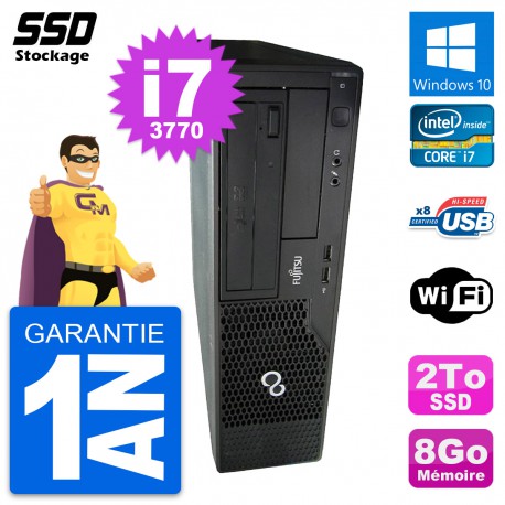 PC Fujitsu Esprimo E510 DT Intel Core i7-3770 RAM 8Go SSD 2To Windows 10 Wifi