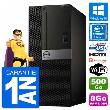 PC Tour Dell OptiPlex 5050 Intel G4400 RAM 8Go Disque 500Go HDMI Windows 10 Wifi