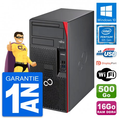 PC Tour Fujitsu Esprimo P557 Pentium G4400 RAM 16Go Disque 500Go Windows 10 Wifi