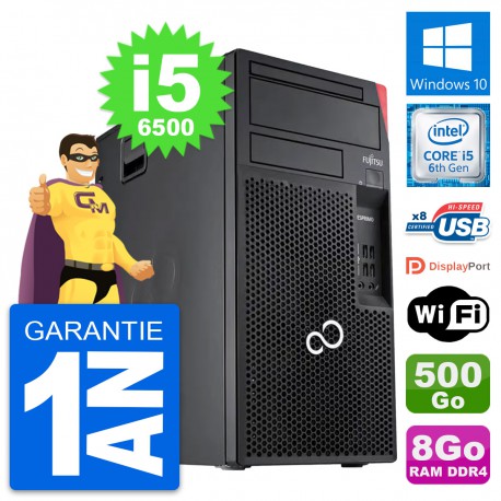 PC Tour Fujitsu Esprimo P557 Intel i5-6500 RAM 8Go Disque 500Go Windows 10 Wifi