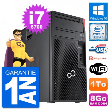 PC Tour Fujitsu Esprimo P557 MT Intel i7-6700 RAM 8Go Disque 1To Windows 10 Wifi