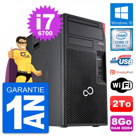 PC Tour Fujitsu Esprimo P557 MT Intel i7-6700 RAM 8Go Disque 2To Windows 10 Wifi