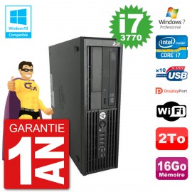 PC HP WorkStation Z220 SFF Core i7-3770 RAM 16Go Disque 2To Graveur DVD Wifi W7