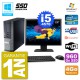PC Dell 9020 SFF Ecran 22" Intel i5-4570 RAM 4Go SSD 960Go Graveur DVD Wifi W7