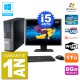 PC Dell 9020 SFF Ecran 22" Intel i5-4570 RAM 8Go Disque 1To Graveur DVD Wifi W7
