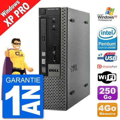 Ultra Mini PC Dell OptiPlex 790 USFF G630 RAM 4Go Disque 250Go Windows XP Pro