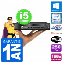 Ultra Mini PC HP 800 G2 DM Core i5-6500T RAM 16Go Disque 250Go Windows 10 Wifi