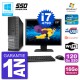 PC Dell 3020 SFF Ecran 22" Intel i7-4790 RAM 16Go SSD 120Go Graveur DVD Wifi W7
