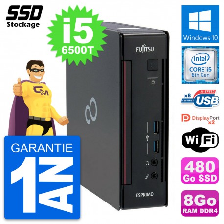 Mini PC Fujitsu Esprimo Q956 Intel i5-6500T RAM 8Go SSD 480Go Windows 10 Wifi