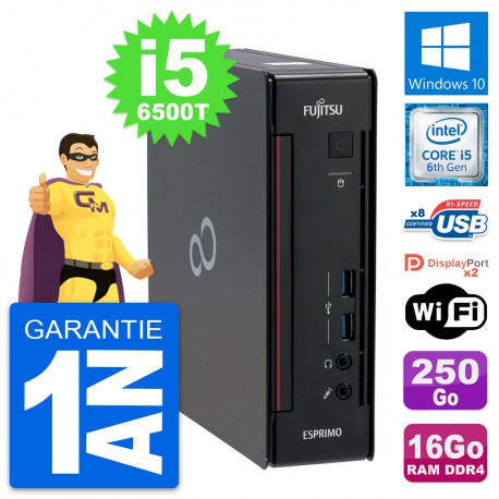 Mini PC Fujitsu Q956 Intel Core i5-6500T RAM 16Go Disque 250Go Windows 10 Wifi