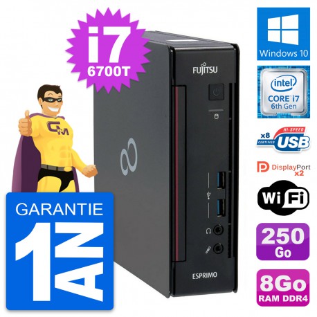 Mini PC Fujitsu Esprimo Q956 Intel i7-6700T RAM 8Go Disque 250Go Windows 10 Wifi
